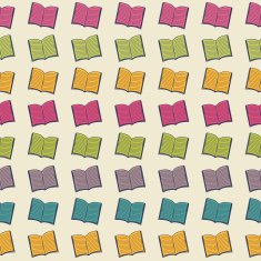 School pattern with books