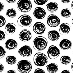 Curl abstract polka dot pattern