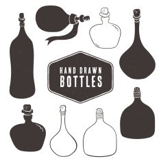 Vintage bottle collection