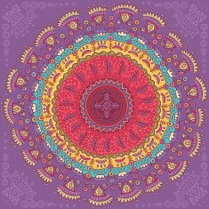 Ornamental round ethnic pattern circle background N2