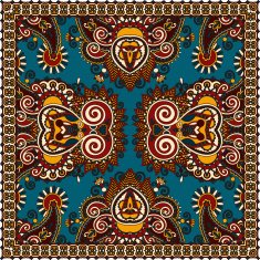 Traditional ornamental floral paisley bandanna N524