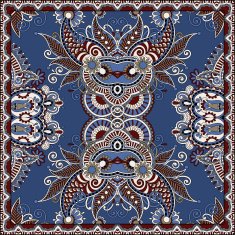 Traditional ornamental floral paisley bandanna N526
