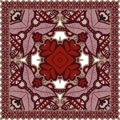 Traditional ornamental floral paisley bandanna N531