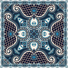 Traditional ornamental floral paisley bandanna N532