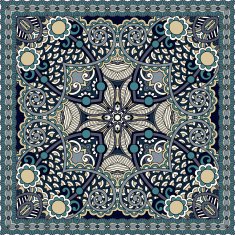 Traditional ornamental floral paisley bandanna N533