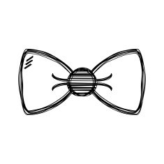 Vector of sketch doodle bow icon