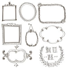 Hand-drawn doodles and frames