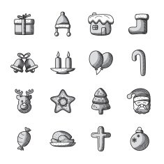 Christmas Drawing Icons N2