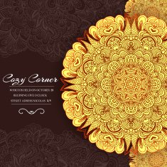 Hand drawn abstract background ornament illustration Vector decorative invitation design N3