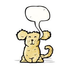 dog with speech bubble cartoon N3