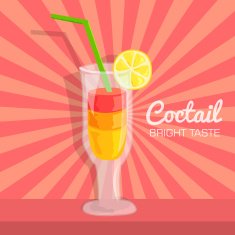 colorful coctail vector illustration background concept N6