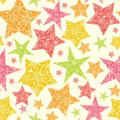 Detailed Stars Silhouettes Seamless Pattern Background