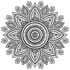 Beautiful Indian floral ornament N17