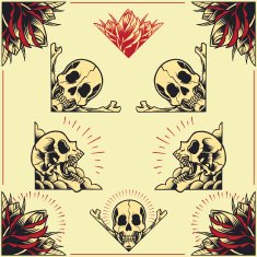 Skull and Rose Frames set 01