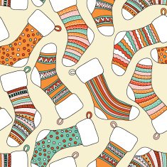 Pattern with Christmas socks