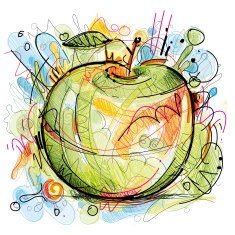 wild apple sketch