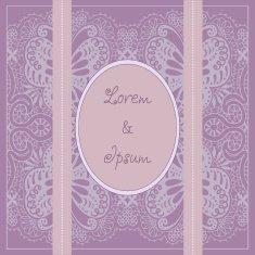 Abstract background lacy frame border pattern wedding invitation card design N27