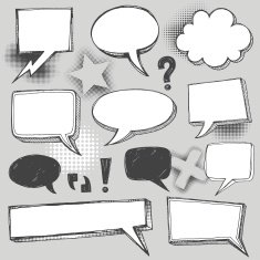 Sketched Speech Bubbles N2