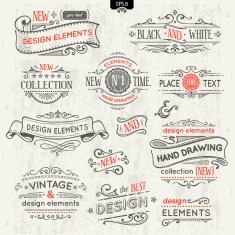 hand drawing elements and banners N2