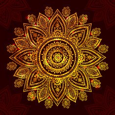 Beautiful Indian floral ornament N18