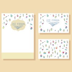 Templates of card and letter N5