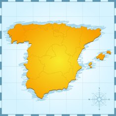 Spain map retro