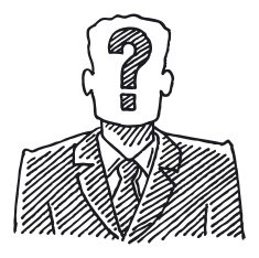 Businessman Question Mark Drawing
