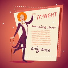 Circus Show Host Lady Girl in Suit with Cane Icon