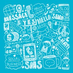 doodle communication background N72
