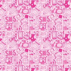 seamless doodle communication pattern N88