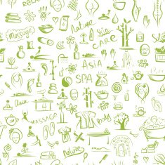 Massage and spa concept seamless pattern for your design N6