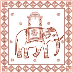 elephant with sedan chair