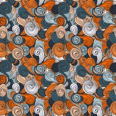 Seamless abstract hand-drawn waves pattern N39