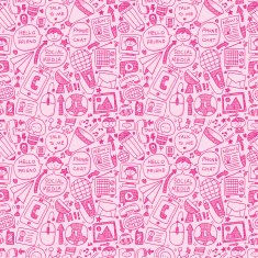 seamless doodle communication pattern N91