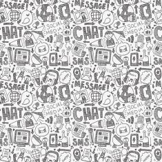 seamless doodle communication pattern N92