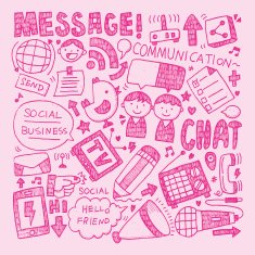 doodle communication background N76