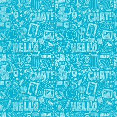 seamless doodle communication pattern N93