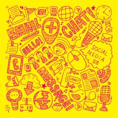 doodle communication background N80