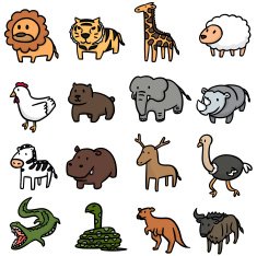 vector set of animal N2