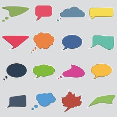 Speech bubbles set N7