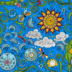 vector seamless color floral pattern N7