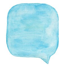 Watercolour Light Blue Speech Bubble