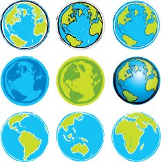 Sketched globes