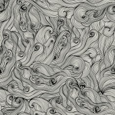 Seamless wave hand-drawn pattern N94