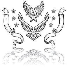 US Air Force military insignia sketch