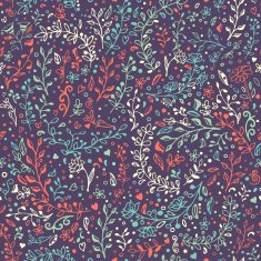 Vector seamless floral pattern Hand draw doodles N5