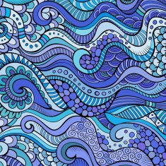 Decorative marine ornamental ethnic background N2