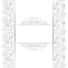 Vector Seamless Monochrome Floral Background N10