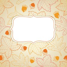 Autumn greeting card with frame N2