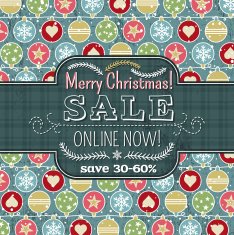 christmas background with balls and label for text N2